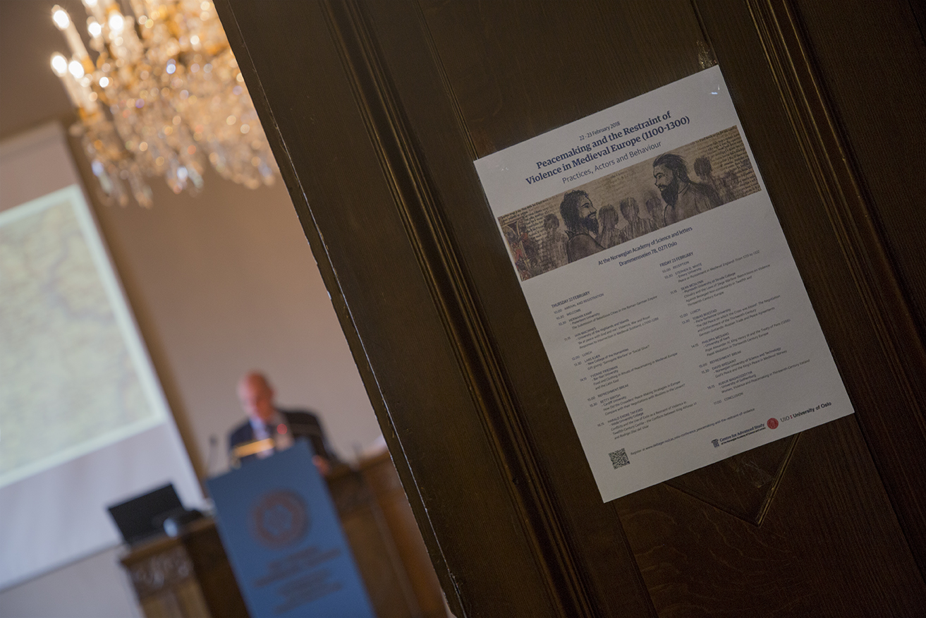 Hermann Kamp, professor of history at Paderborn University, speaks during a CAS Oslo conference. Photo: Camilla K. Elmar