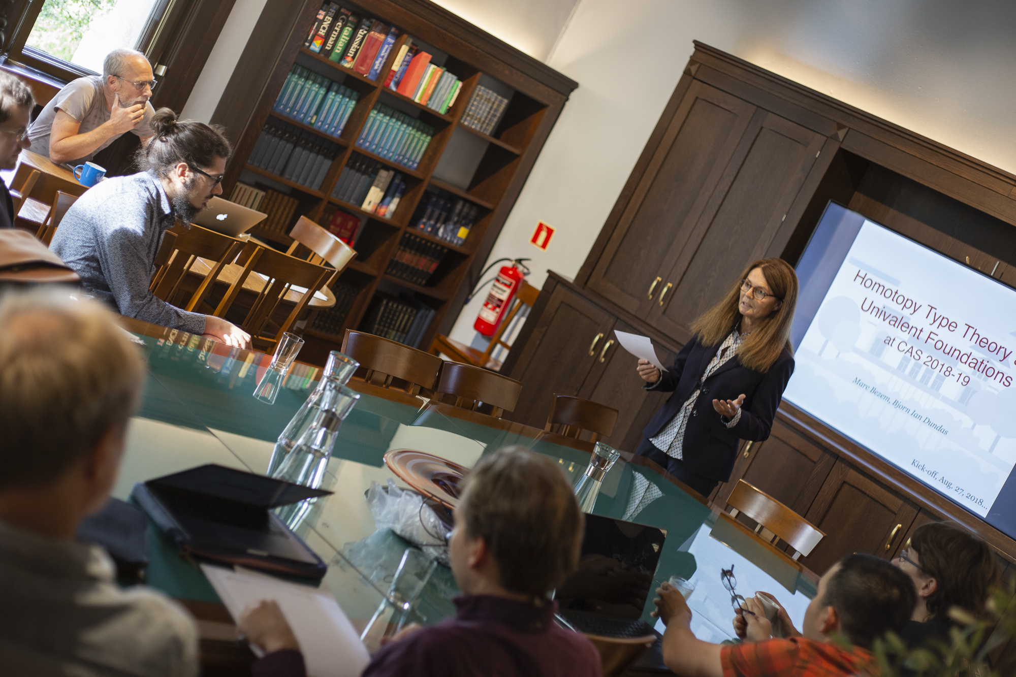 Camilla Serck-Hanssen, scientific director of the Centre for Advanced Study (CAS), speaks during a conference. Photo: Camilla K. Elmar / CAS