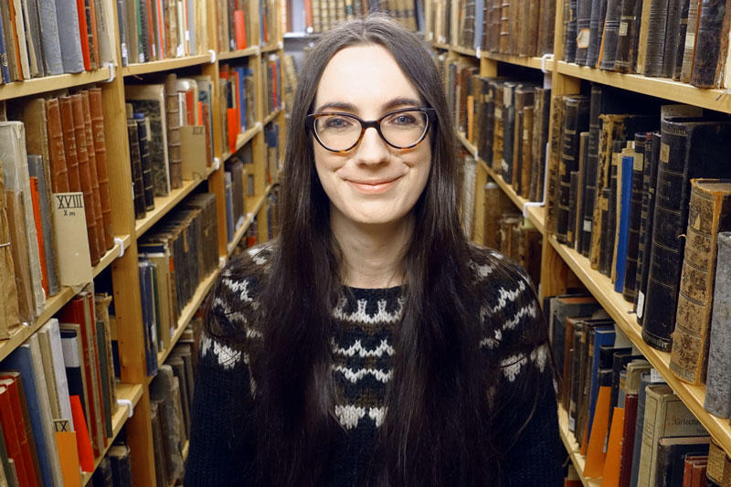 Helen F. Leslie-Jacobsen, researcher in Medieval Philology at the University of Bergen (UiB). Photo: Ingrid Endal, UiB