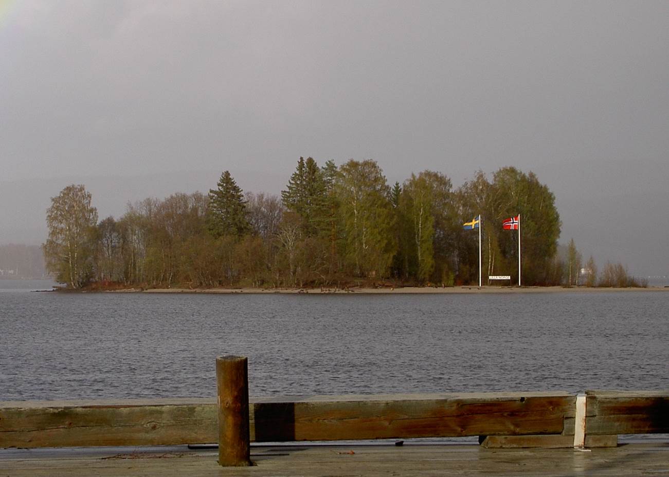 An island in Northern Sweden was un-intentionally created by ballast released from Norwegian ships. The island has been named 'Little Norway'. Photograph: Lilian Vesterman 