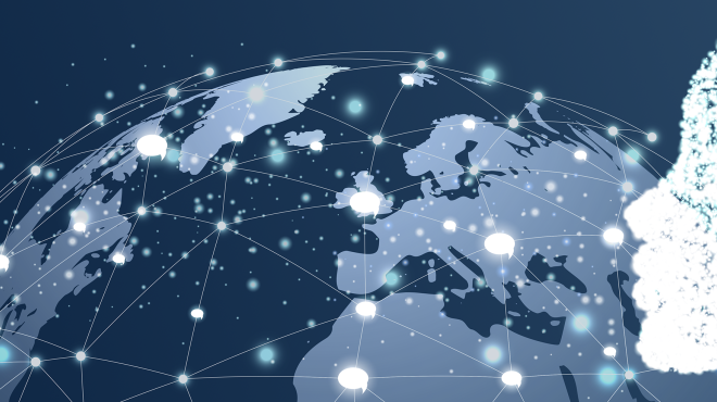 Project illustration depicting a network of languages that form a person. Illustration by Camilla K. Elmar (CAS).